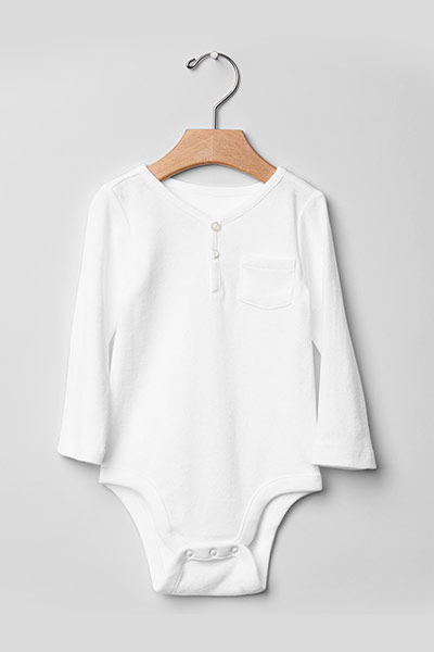 Pointelle henley bodysuit